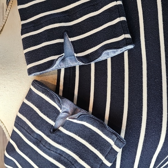 NEW NAUTICA BLUE AND WHITE STRIPED 3/4 CUFF SLEEVE PULLOVER TEE - Picture 9 of 12